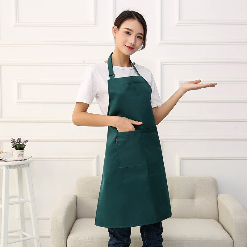 Hanging Neck Adjustable Apron Men Women Canteen Restaurant Home Kitchen Cooking Uniform TT@88