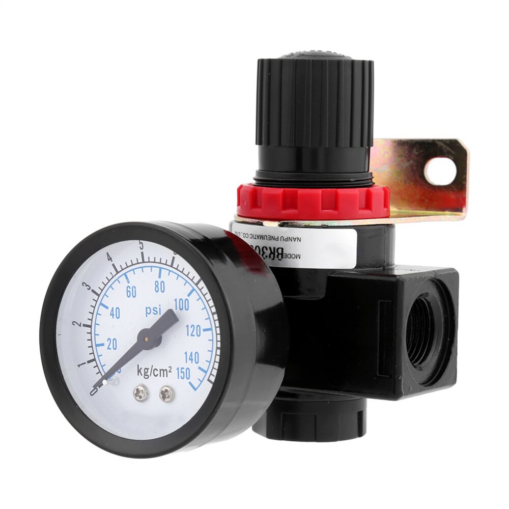 BR3000 Pressure Regulator G3/8'' Air Compressor Pressure Regulating Valve With Gauge Pressure Control Tools