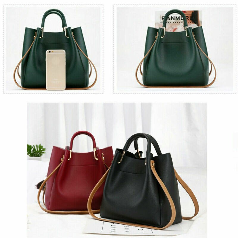 1pc PU Leather Ladies Handbags Larger Women's Bag Hair Ball Shoulder Bag Messenger Crossbody Bag for Women