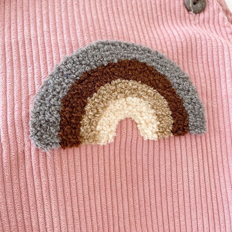 Neugeborenen Kabel Strampler Regenbogen Baby Schlinge Hütte einstellen Baby Mädchen Kleidung Weiche Overall Kleinkind Jungen Kleidung lässig Infantil Roupas