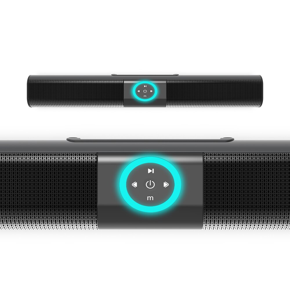 Rsionch Kolom Draadloze Bluetooth Speaker Soundbar Kleur Sfeer Licht Tv Geluid Bar Aux Rca Met Wall Mount Voor Home Theater