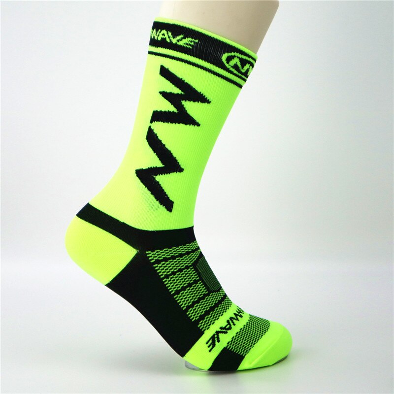 Calcetines de ciclismo Coolmax para hombre y mujer, transpirables, para baloncesto, correr y fútbol, novedad de: Verde