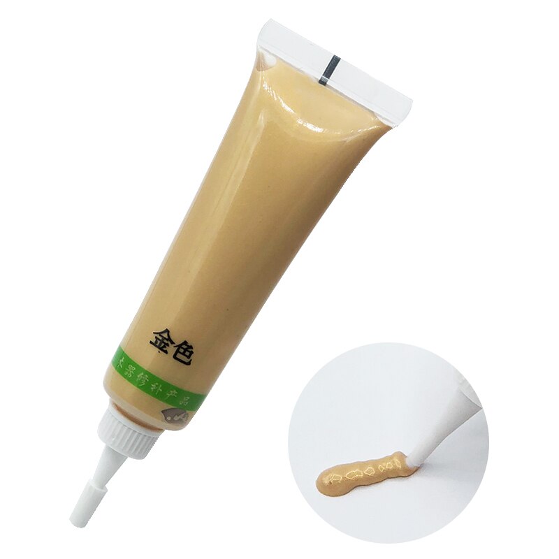 Pasta de reparación de muebles de madera, pintura de madera para puerta de madera, removedor de grietas con agujero para arañazos, 18g: gold