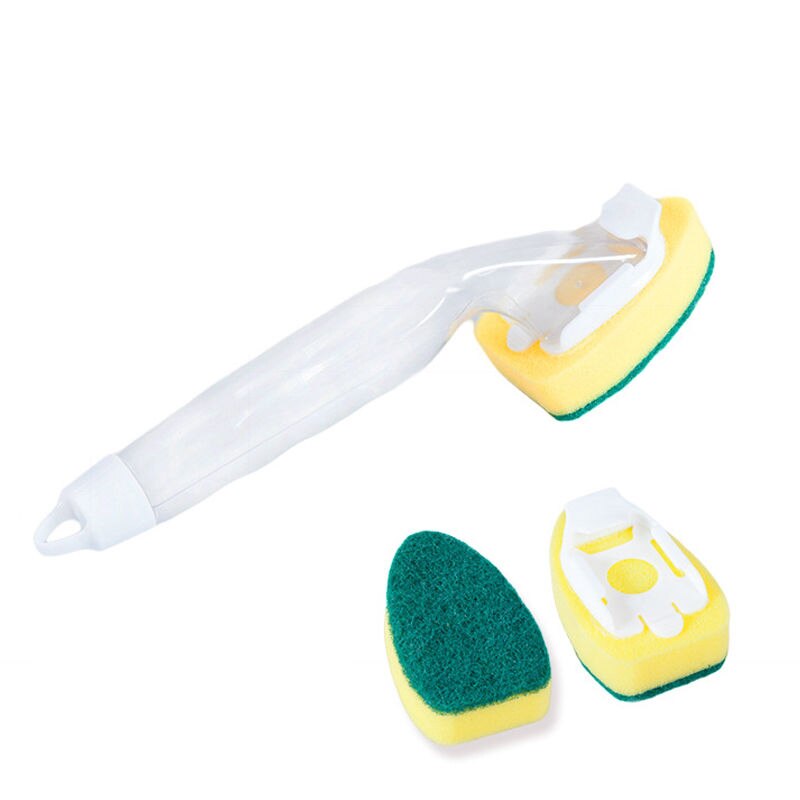 Portable Soap Dispenser Scrubber Cleaner Dish Wand Brush Scrub Refill Washing Dishwasher Kitchen Clean Cleaning Supplies Tools: As picture