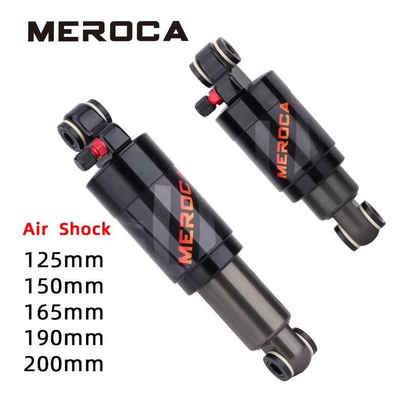 MEROCA Mountainbike Luft Stoßdämpfer 125mm/150mm/165mm/190mm/200mm Rolle Legierung MTB Falten Fahrrad Hinten Schock Radfahren Teile