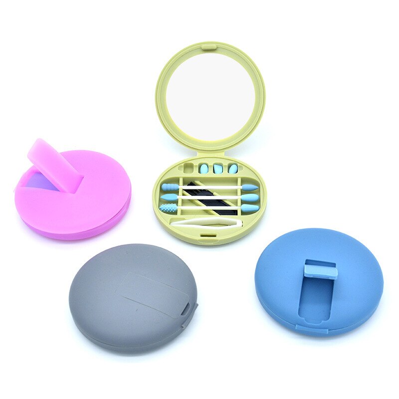 Silicone q-tip écouvillons ensemble coton-tige réutilisable nettoyage des oreilles Silicone lavable maquillage écouvillons bâtons doux Flexible maquillage outils Kit