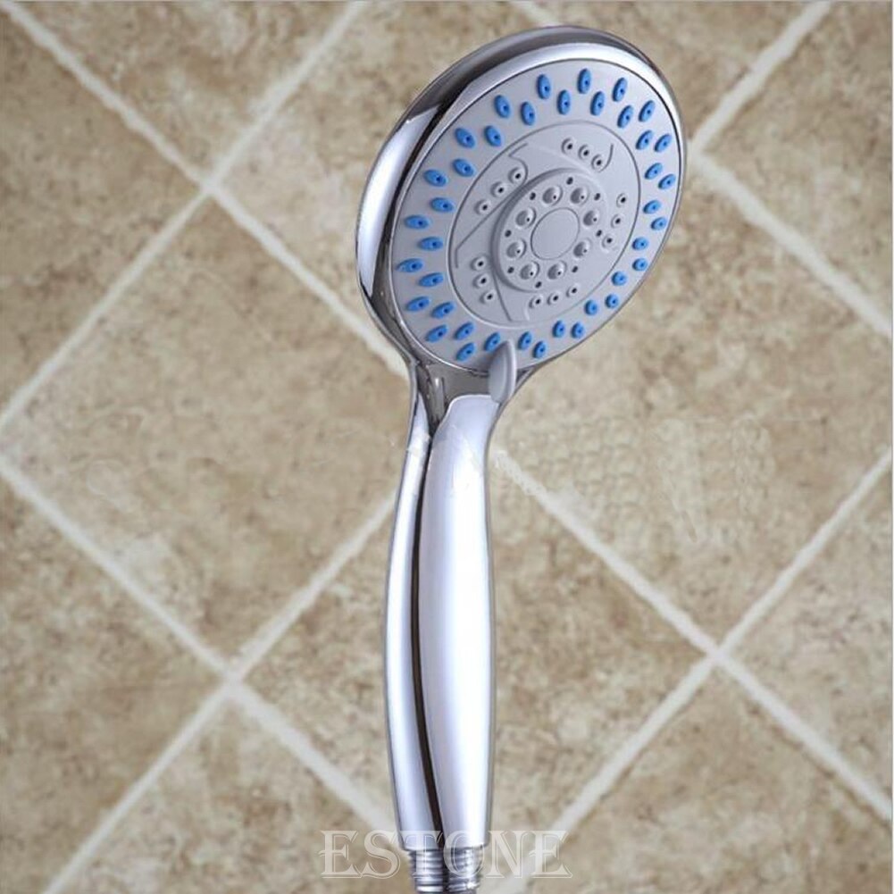 Chrome Anti-limescale Home Bathroom Universal 5 Mode Function Shower Head