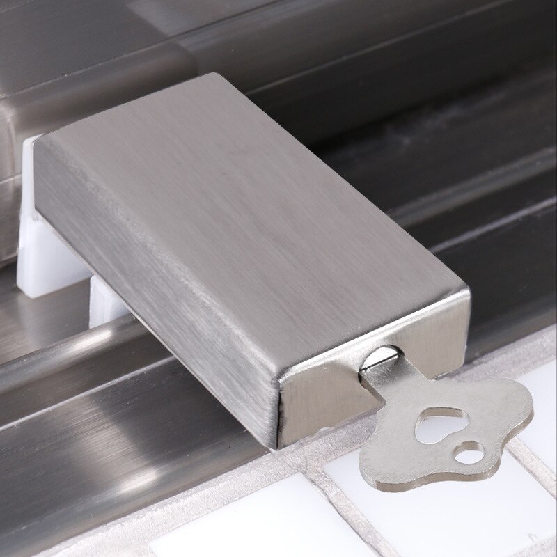 Stainless Steel Window Lock Punch-Free Door and Window Lock Sliding Door Lock Children Protective Safety Lock Gadgets Anti-Theft