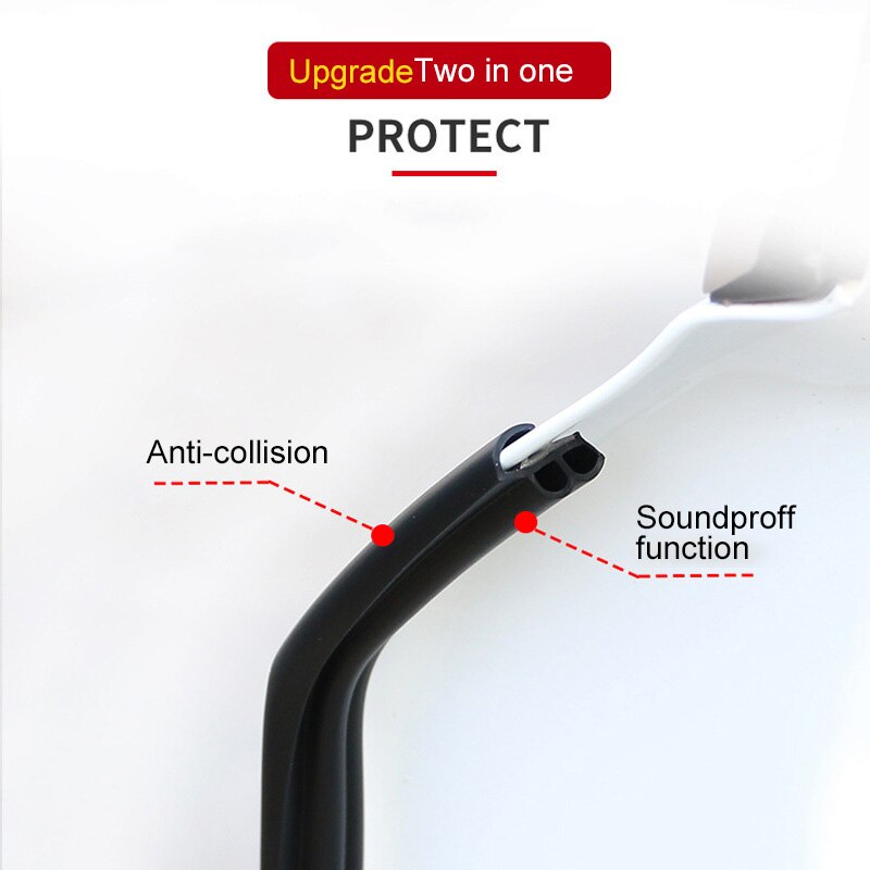 Autodeur rubberen afdichtingsstrips, auto dubbele laag afdichtingsstickers voor deur, kofferbak, auto-isolatie, tochtstrip, motorkap rubberen afdichtingsstrip