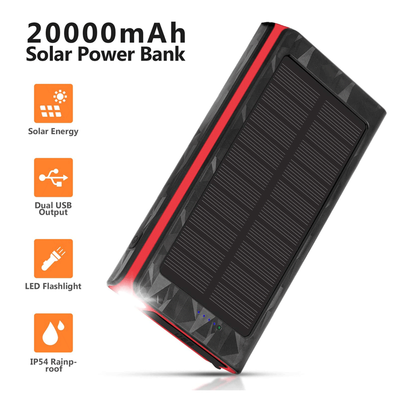 Camping Solar Charging Unit Mass 20000 MA Mobile Power Outdoor Fast Flashlight Solar Lantern Portable Light