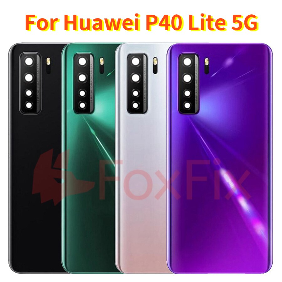 Tylna szklana pokrywa dla Huawei P40 Lite 5G pokrywa baterii tylna szklana obudowa tylna obudowa zamiennik dla honoru 30S rosja edycja