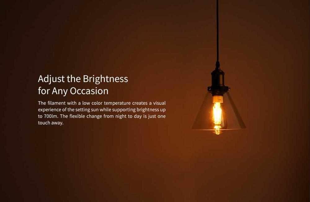 Original yeelight smart LED Filament bulb YLDP23YL 500 lumens 6W Lemon Smart bulb Work for Apple homekit and mijia app