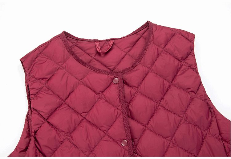 Newbang matte stof lange damesvest ultralicht donsvest damesjas dames slim mouwloos zonder kraag