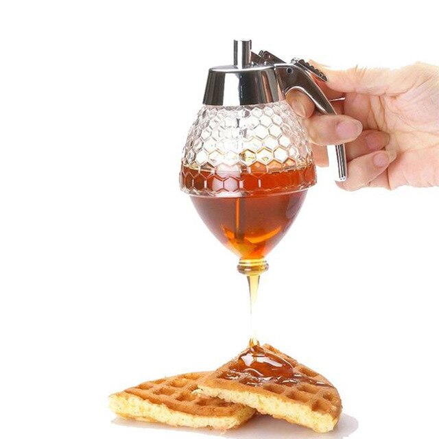 Dispensador de miel de acrílico transparente, 200ml, para mermelada, panal, magdalenas, el mejor dispensador, accesorios de cocina