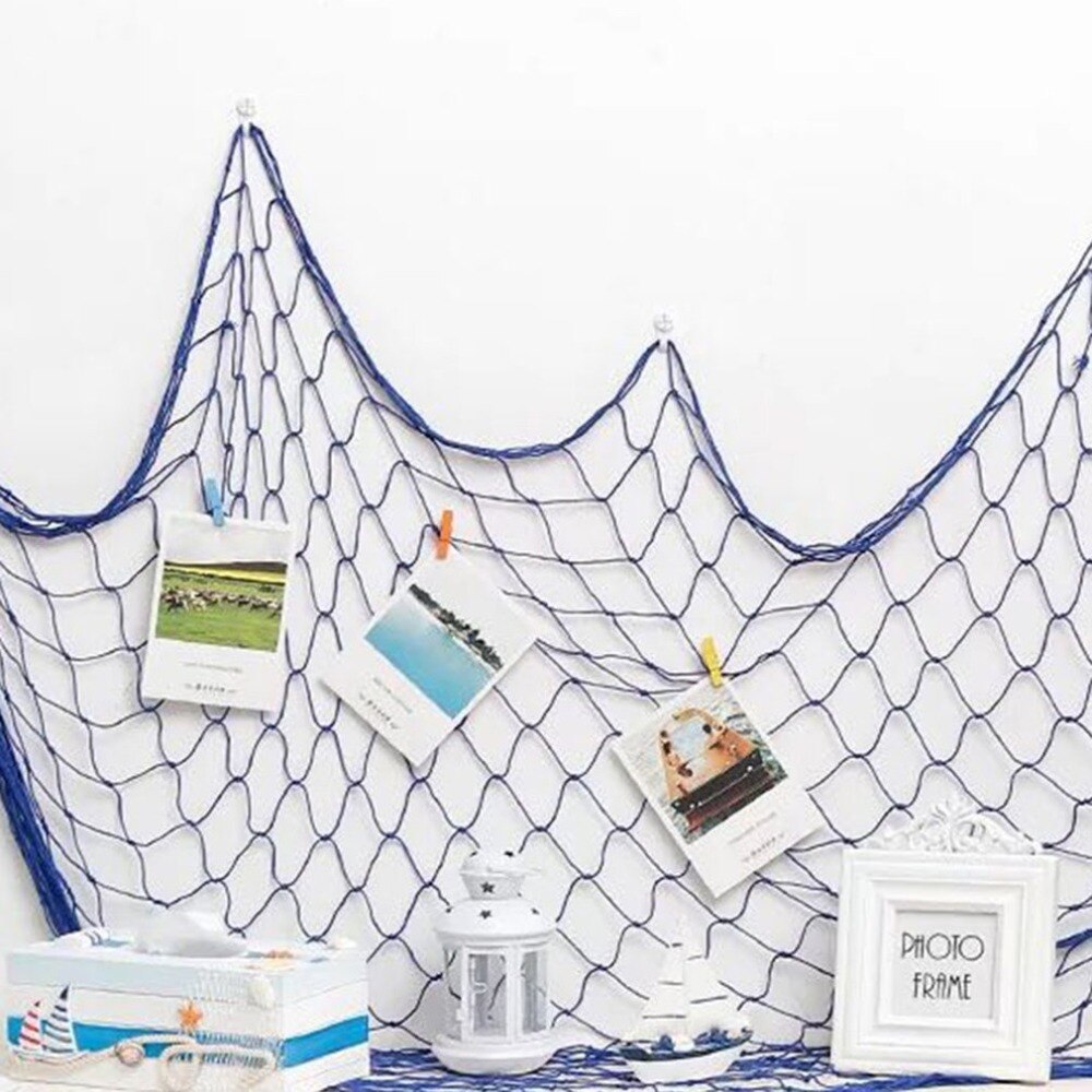 Visnet Wandkleden Decor Met Schelpen Rustieke Nautische Stijl Wandkleden Ornamenten Decoratieve Voor Thuis Bar