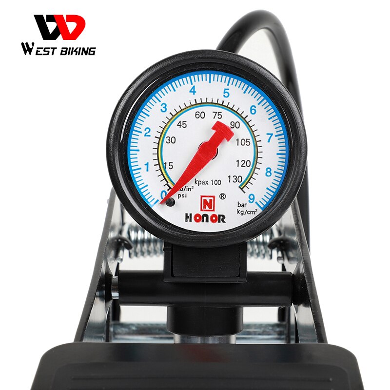 Westen RADFAHREN Fahrrad Pumpe Hohe Manometer Fuß Inflator Boden Luftpumpe Für MTB Rennrad Rolle Motorrad Auto Reifen pumpe