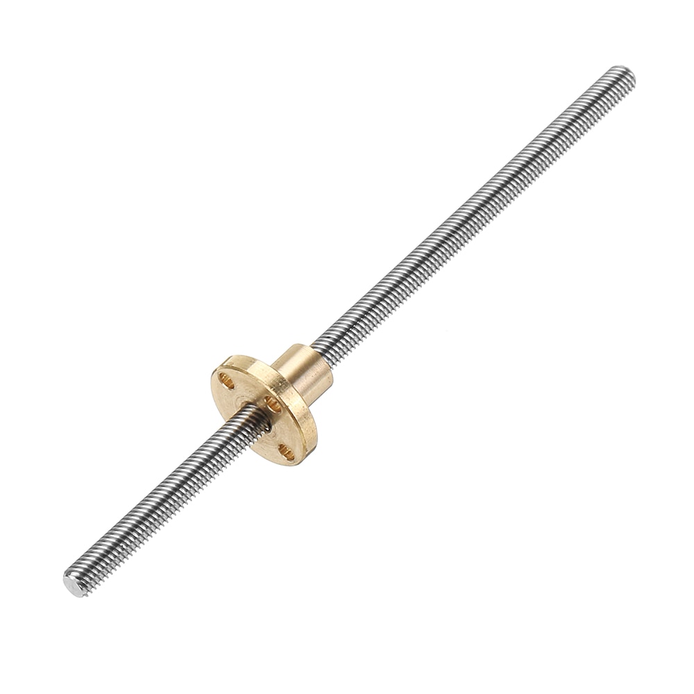T6 Lead Screw 150mm Length 6mm Thread 1mm Pitch Lead Screw with Flange Copper Nut For Stepping Motor Driving Guide Rail