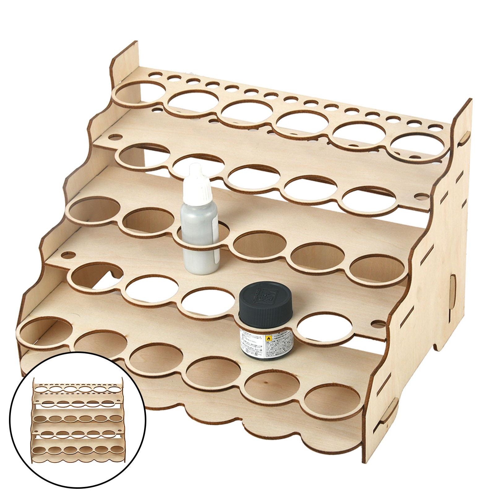 Basics Module Penselen Rack Epoxy Tool Houten Organisator Opslag Display Stand Houder Kabinet