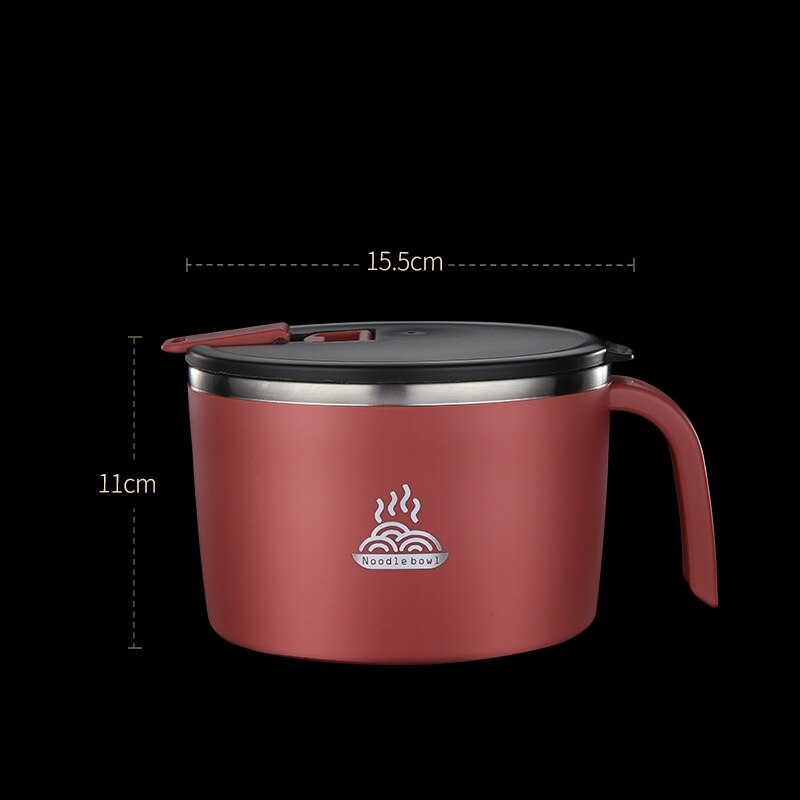 304 inossidabile acciaio calore preservazione ermetico Deposito scomparto microonde portatile pranzo scatola stoviglie cibo contenitore: rosso Bowl