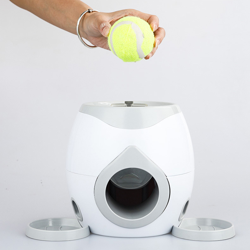 Dog Training Toy Automatic Pet Feeder Tennis Awards Machine Interactive Pet Ball Toys Food Reward Launcher Slow Feeder For Dogs