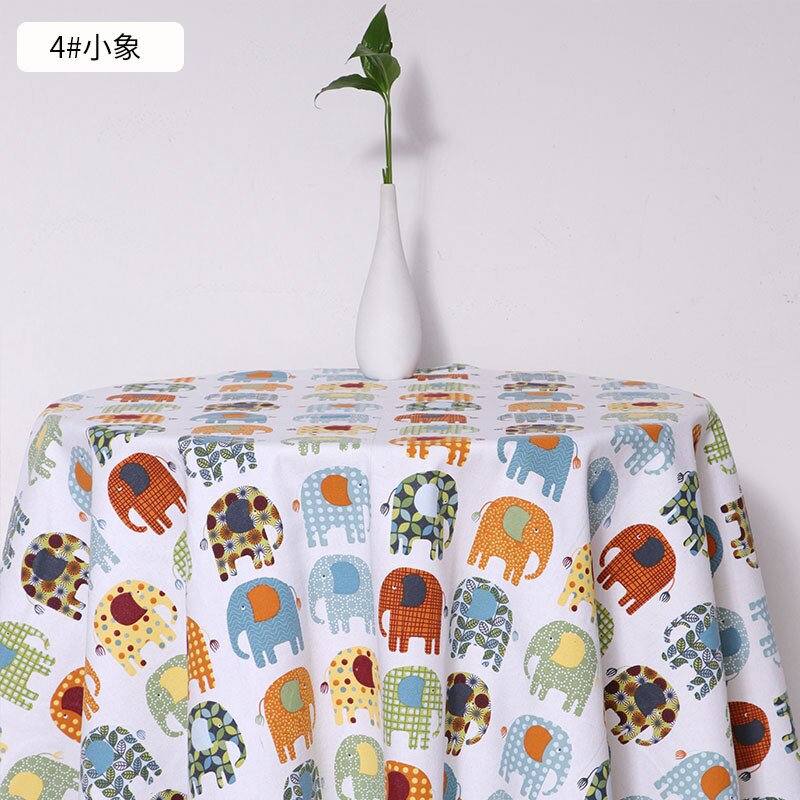 Polyester Katoen Dieren Cartoon Print Canvas Stof Voor Huisdecoratie Foto Achtergrond Doek W300022