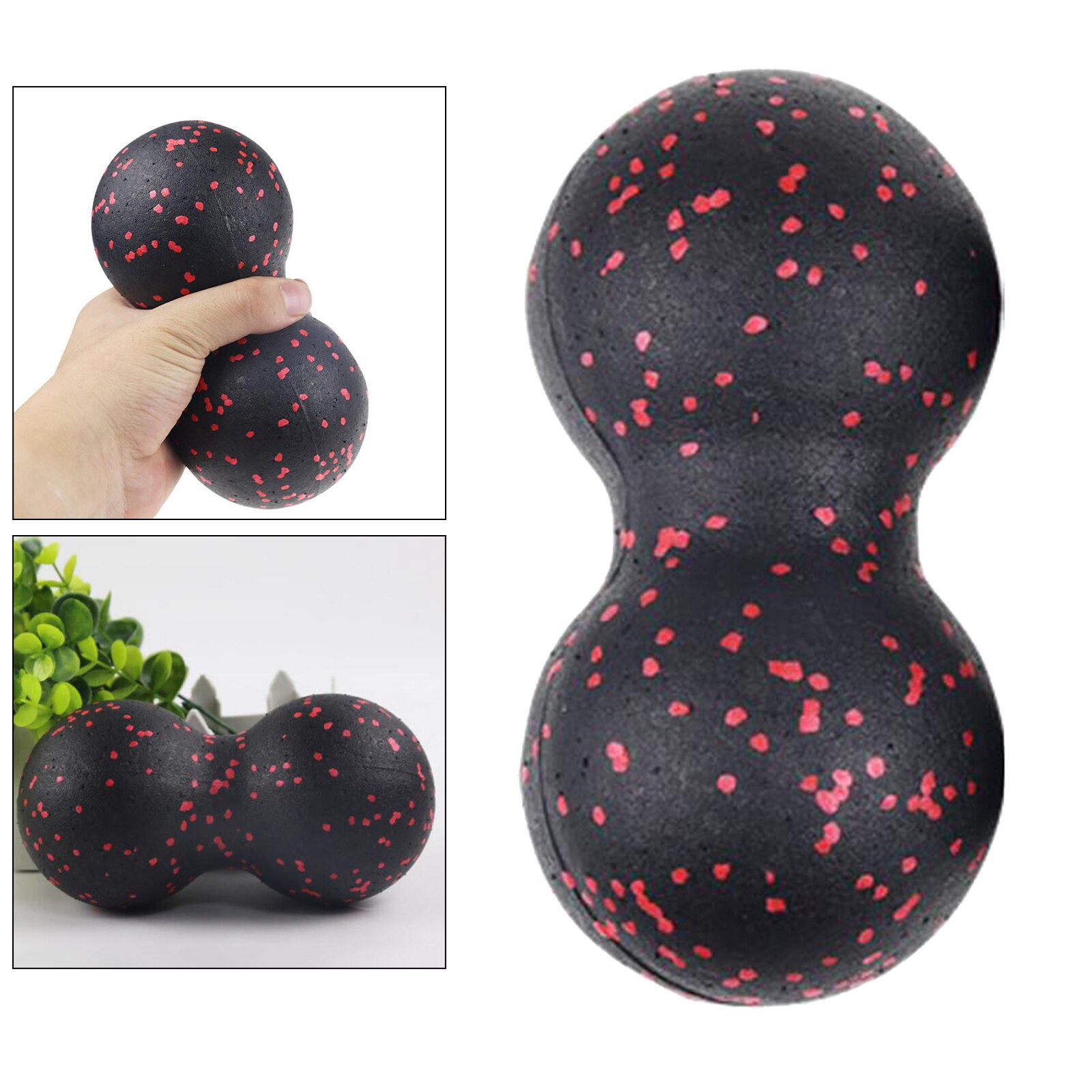 Oefening, verlichting, fitness, yogaballen, hoge dichtheid pindamassage, dubbele massagebal, mobiliteitsbal, yoga, deep tissue massage-apparaat