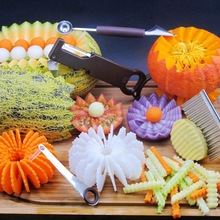 Praktiske køkken frugter og grøntsager udskæring knive 4- delt jakkesæt lille daglige almindelige merchandise spiral kniv