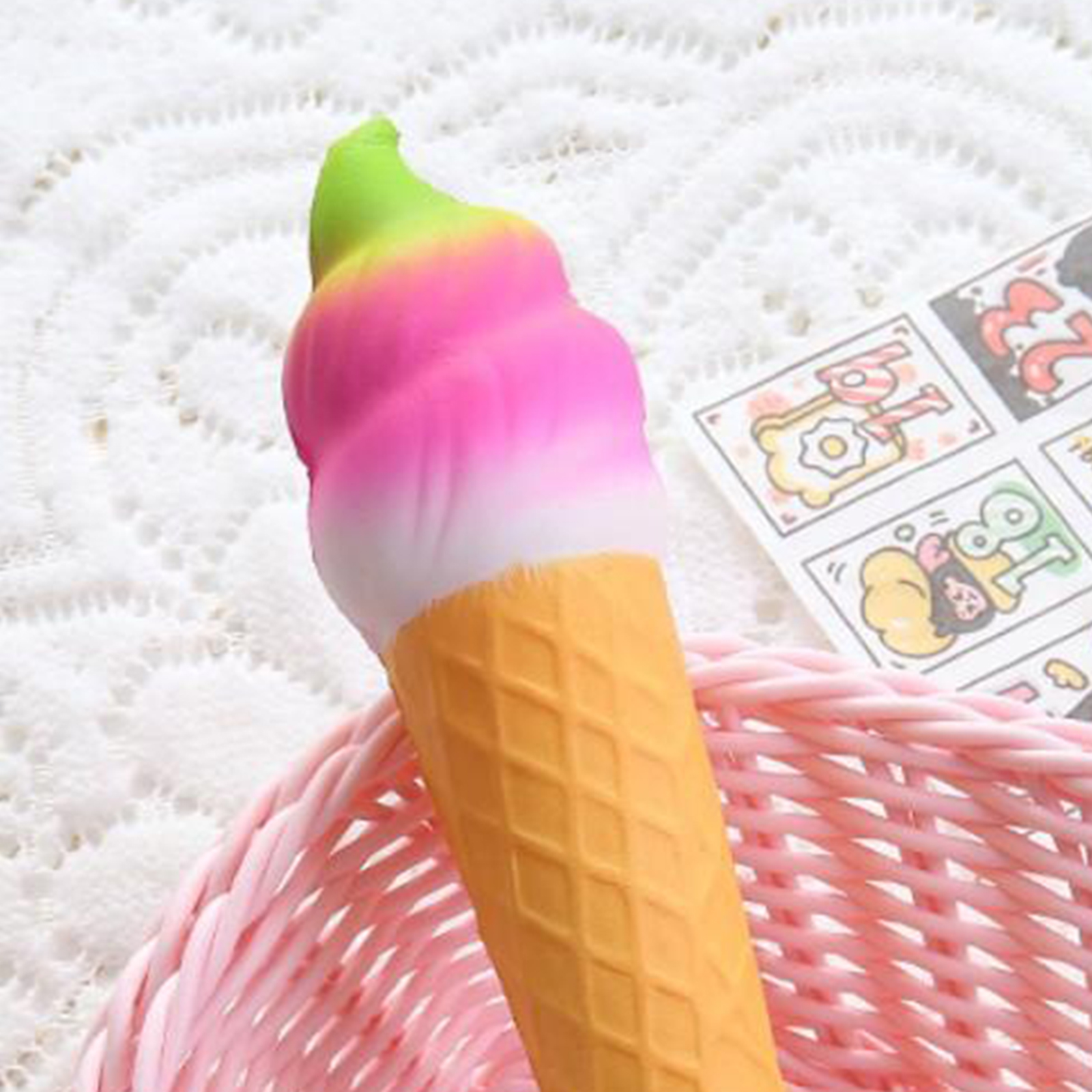 Langsam steigend Bleistift Stift Weichen quetschen Stift Squishy Stifte Großen betonen Linderung Spielzeug Bleistift Deckel Rosa Kaninchen für freundlicher