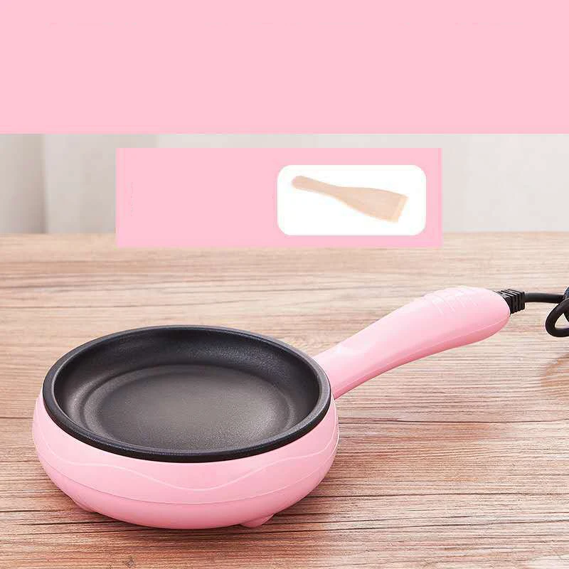 Kleine Koekenpan 1PC Frituren Sautéen Koken Multifunctionele Alles-in-Een Kleine Mini Elektrische Eierkoker Ontbijt machine: Roze