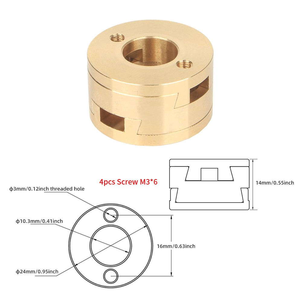 Ender 3 Z-as schroefkoppelingen Oldham-koppeling voor CR10 S4 S5 CR10S PRO Ender3 Pro V2 3S BLV 18/16 mm T8-schroef 3D-printeronderdelen: green