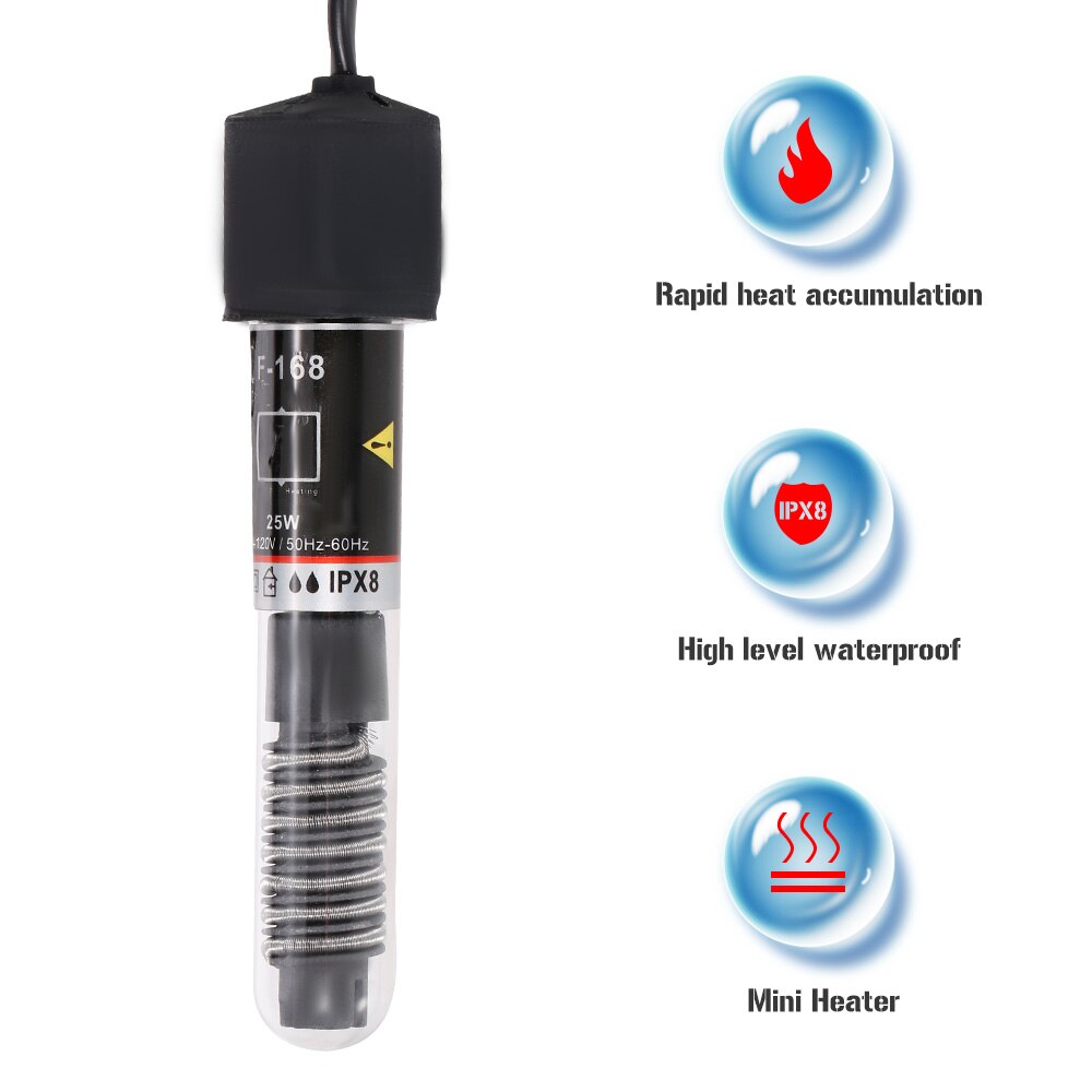 25/50W Aquarium Heater Submersible Automatic Thermostat Heater Fish Tank Water Heater Temperature Control Heating Rod