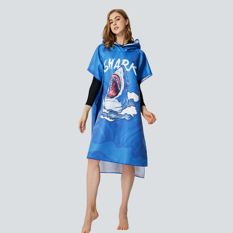 Surfen Poncho Kleid Handtuch Mikrofaser Bademantel Ponchos Surfer Kleid zum Surfen Schwimmen Tauchen Strand unisex: Braun