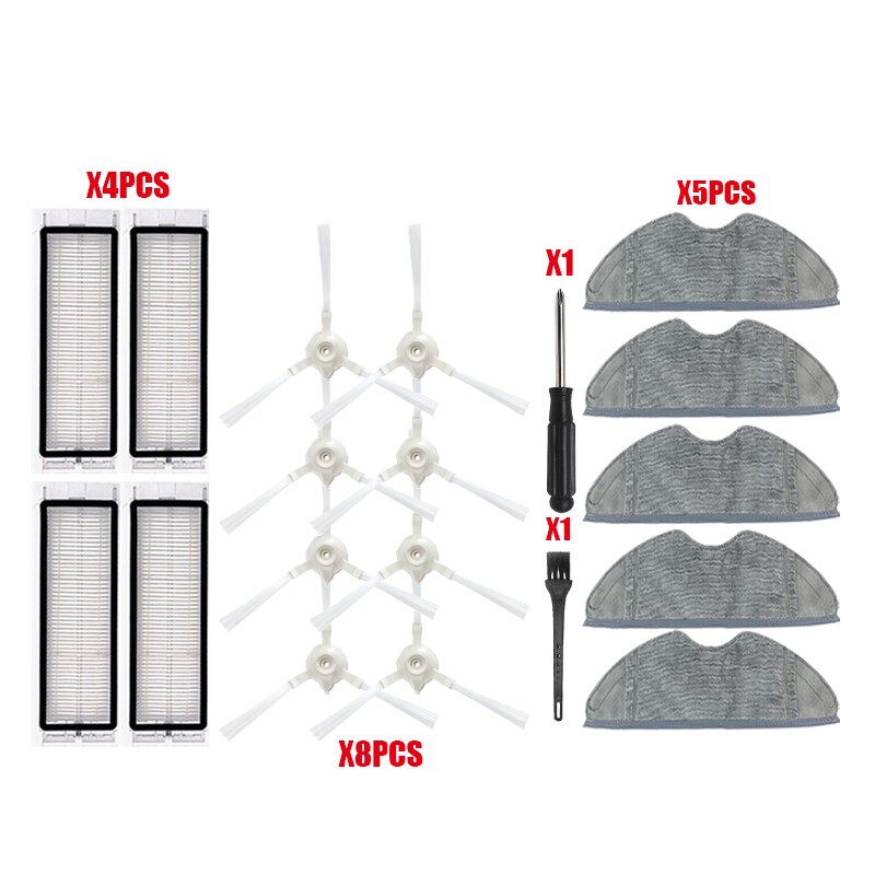 Piezas de repuesto para Robot aspirador qihoo, paño de limpieza para mopa, filtro HEPA lavable, reemplazo de trapo, accesorios para 360 S7 pro: Lavanda