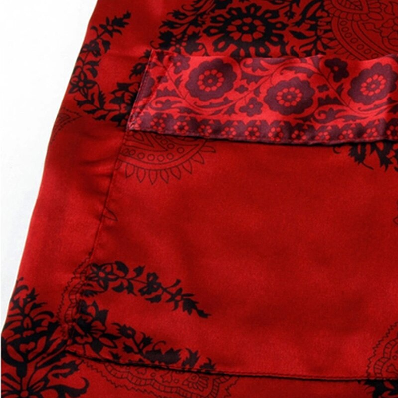 Pyjama en Satin de soie à manches courtes pour homme, ensemble de vêtements de nuit pour la maison, directe