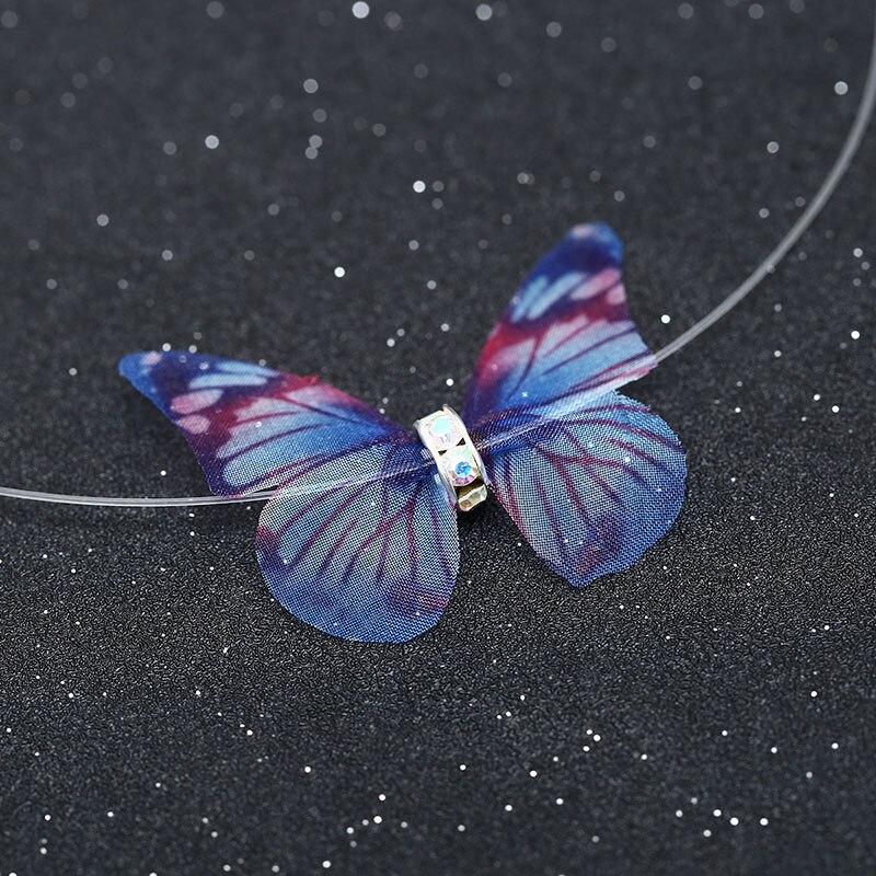 Kettingen accessoires naszyjnik sieraden ketting voor vrouwen dames sieraden vis draad flits boren vlinder collier fijn: Ketting 1