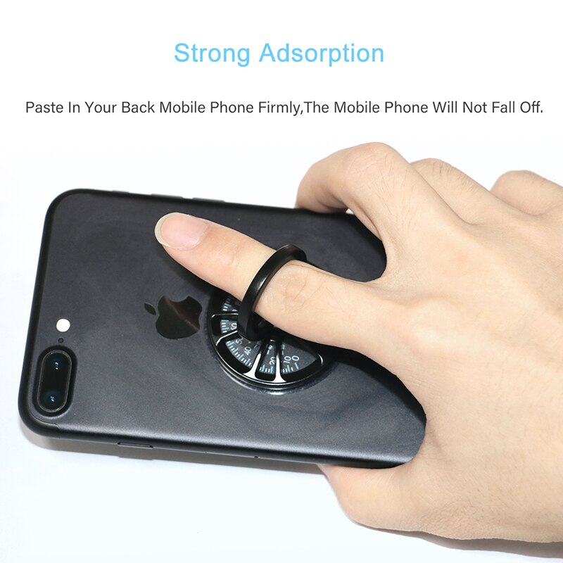 Gyro doigt anneau support main Spinner rotatif 360 Rotation métal support de téléphone Mobile support pour iPhone 7 8 Samsung S8 Huawei Fun