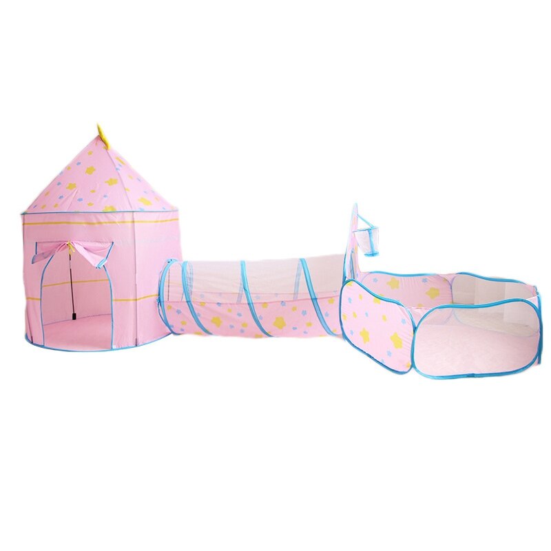 Tunnel enfant 3 en 1 tente maison jouer jouets pliable enfants ramper Portable océan piscine petites maisons pour enfants: Default Title