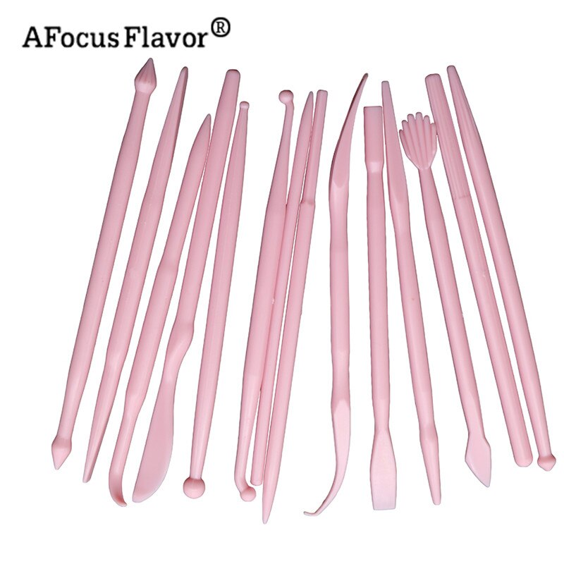 14 Pcs Wedding Cake Decorative Craft Cutter Fondant Pastry Engraving Tools Flower Plastic Modeling Tools Sugarcraft Kitchen Kits: Default Title