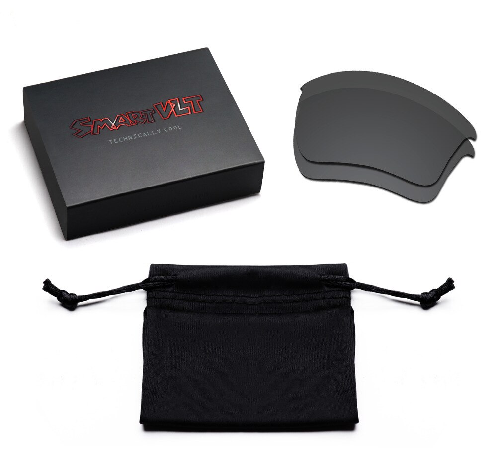 SmartVLT 2 Pairs Gepolariseerde Zonnebril Vervanging Lenzen voor Oakley Half Jacket 2.0 XL Stealth Zwart en Ijs Blauw