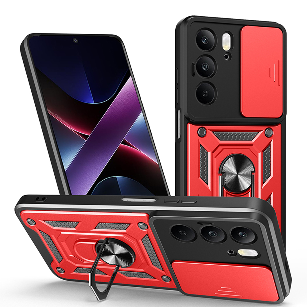 Armor Capa for Realme C75 C67 4G 14X 5G Case Slide Camera Ring Stand Protect Cover for Realme C75 C67 4G Shockproof funda