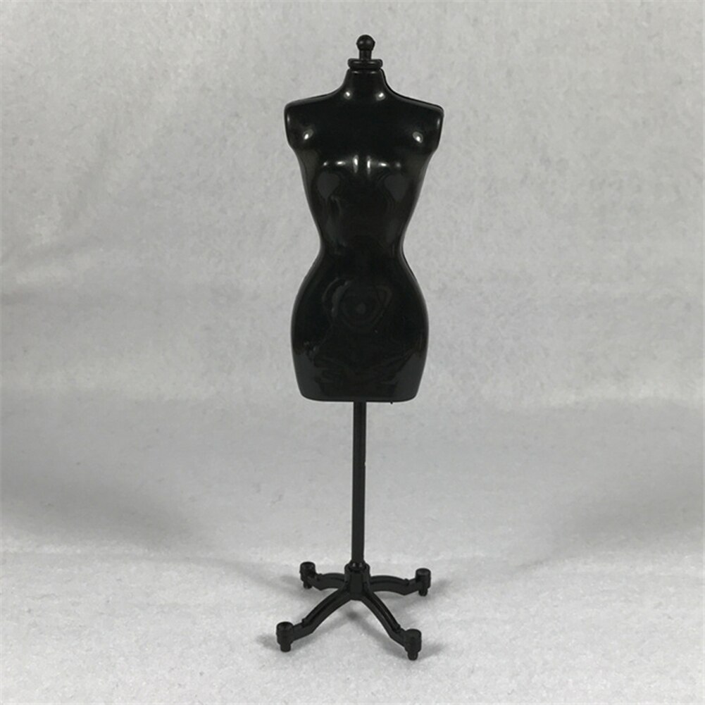 1/6 Vrouwelijke Mannequin Pop Kleding Display Stand Huis Miniatuur Scene Decor Poppenhuis Miniatuur 1:12 Wit Zwart: Black