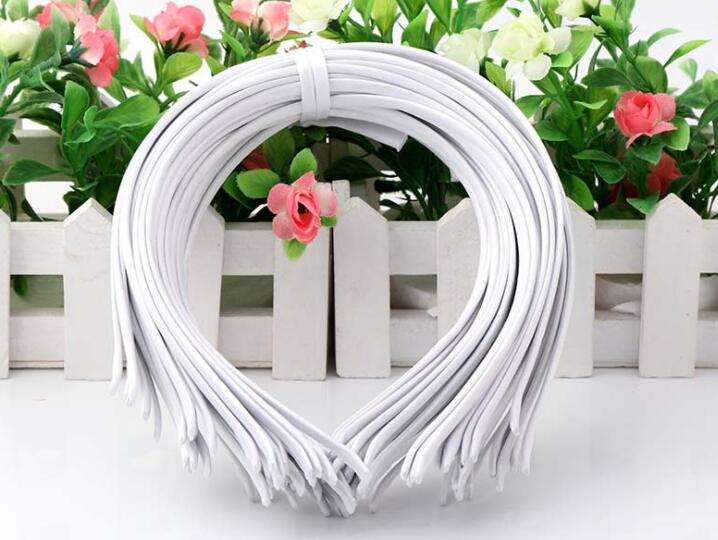 10 sztuk zwykły stałe 5MM satynowa pokryte żywicy Hairbands ze stali nierdzewnej pałąk akcesoria do włosów dla dorosłych dzieci prezent