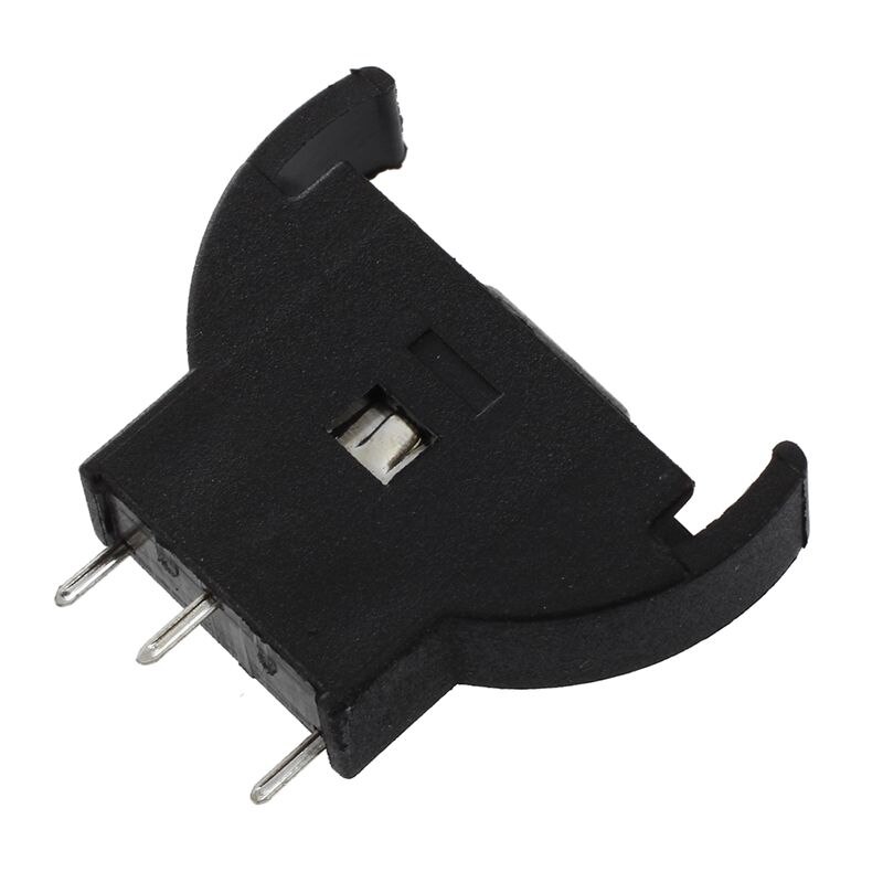5 stück schwarze kunststoff-fassungen für  cr2032- zellen-lithium-knopfzellenbatterien