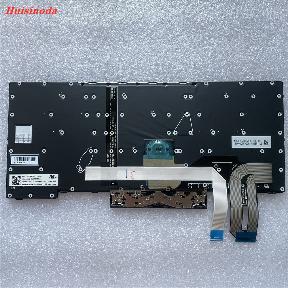 Original US English Backlit Keyboard Black for Lenovo ThinkPad T490s T490s T14s Gen 1 Backlight Teclado 02HM280 02HM208