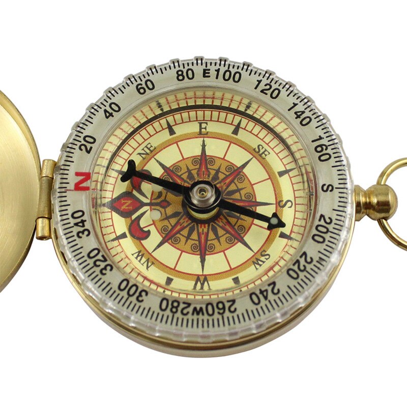 Camping Wandelen Pocket Messing Gouden Horloge Kompas Met Lichtgevende Draagbare Kompas Navigatie Voor Outdoor Activiteiten