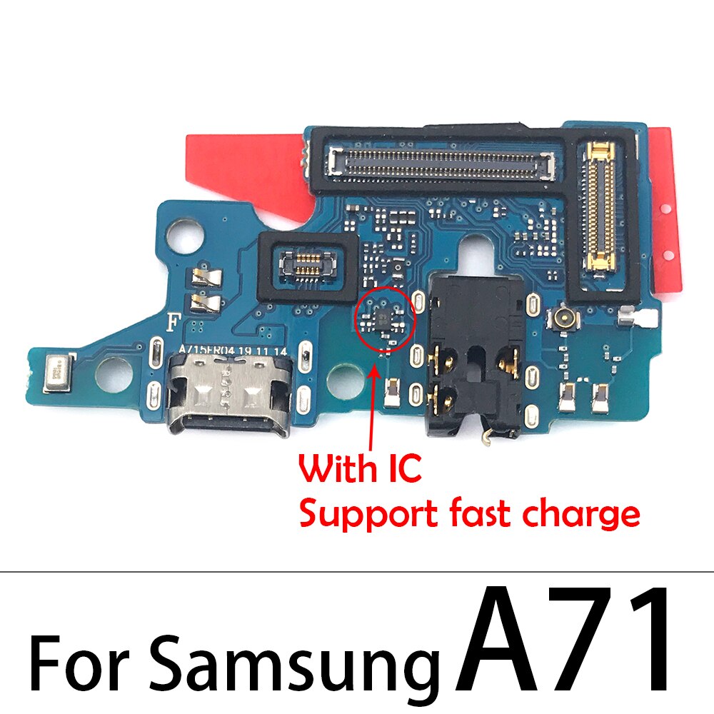 Oryginalny ładowania Port USB ładowarka płyta dokująca Flex dla Samsung Galaxy A10 A105FN A12 A21 A20 A30 A40 A50 A70 A10S A30S A50S A71: A71 Original With IC
