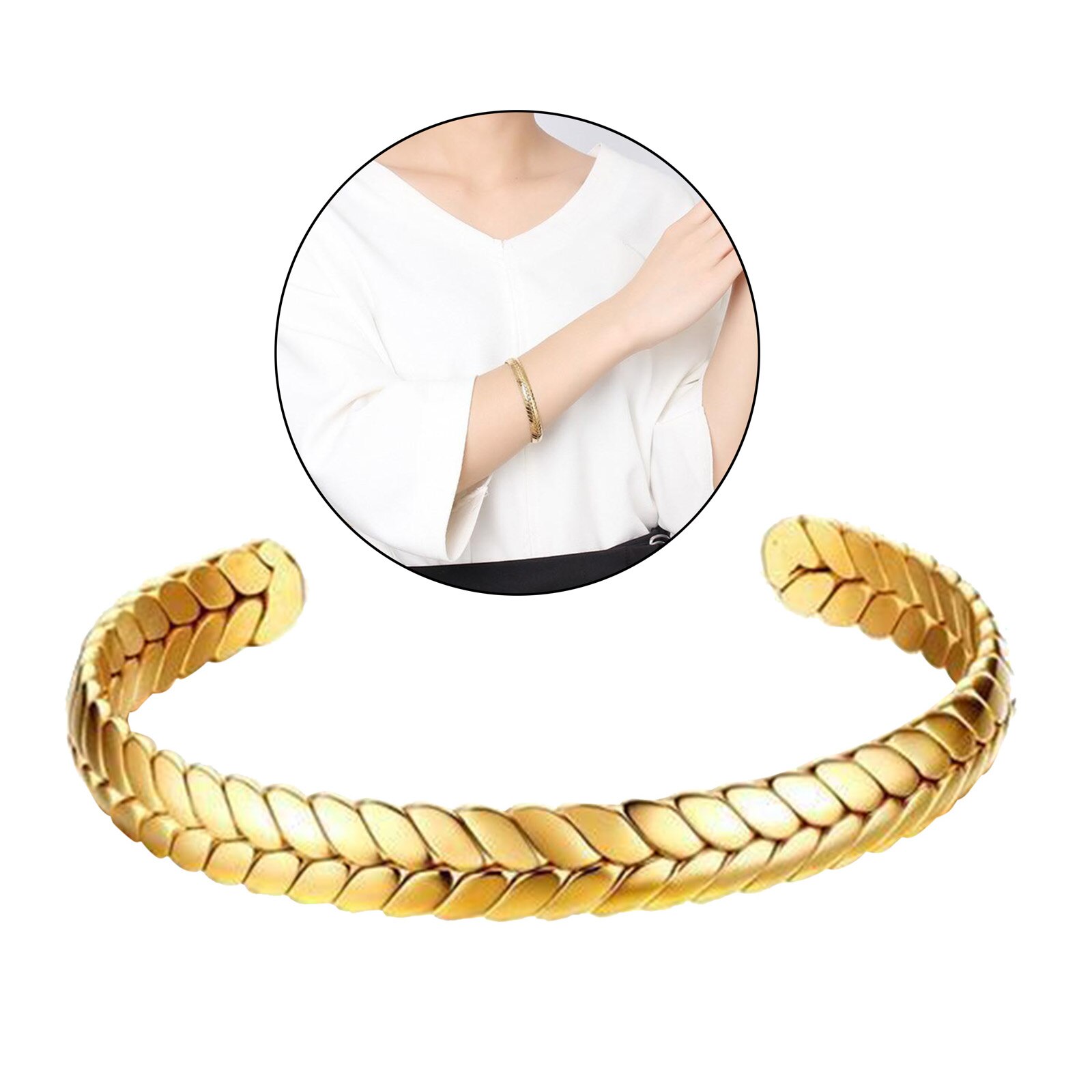 Mooie Armband Polsband Aanwezig Met Tarwe Oor Patroon Voor Vrouwen Meisjes: Golden