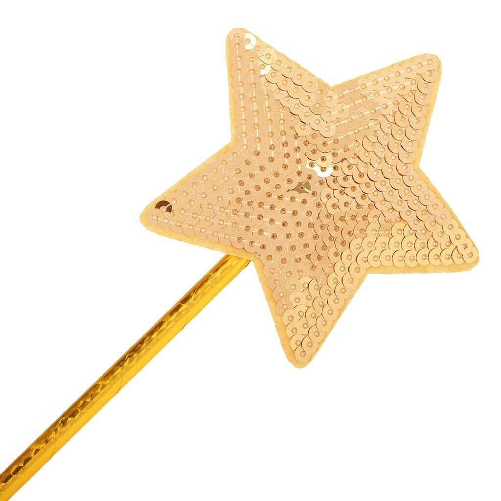 Plastic Sequin Star Princess Wand Girls Party Birthday Magic Scepter Silver