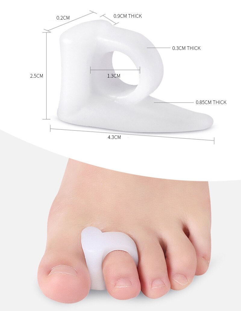 2 Stks/paar Van Siliconen Siliconen Beam Protector Toe Straightener Corrector Teen Pijn Protector Teen Gel Pedicure Voetverzorging