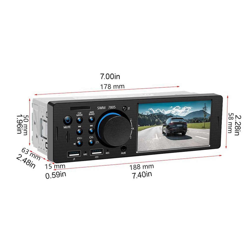 Car Multimedia Player Touch Screen High Definition Dual USB Car Mp5 Player Wireless Rear View Camera Card USB-stick Machine